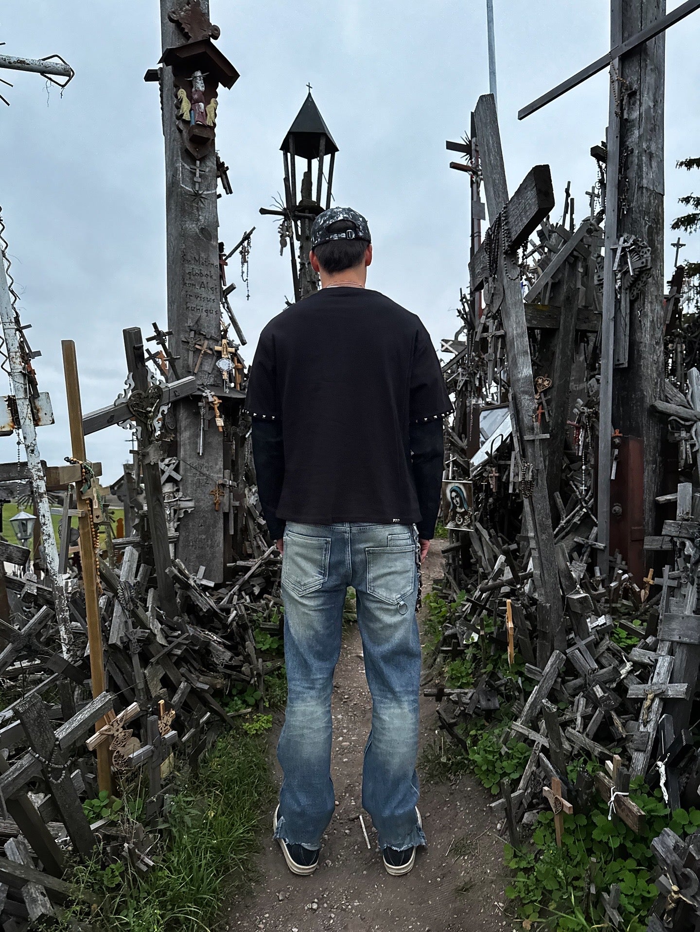 STUDDED DOUBLE_LAYERED LONGSLEEVE