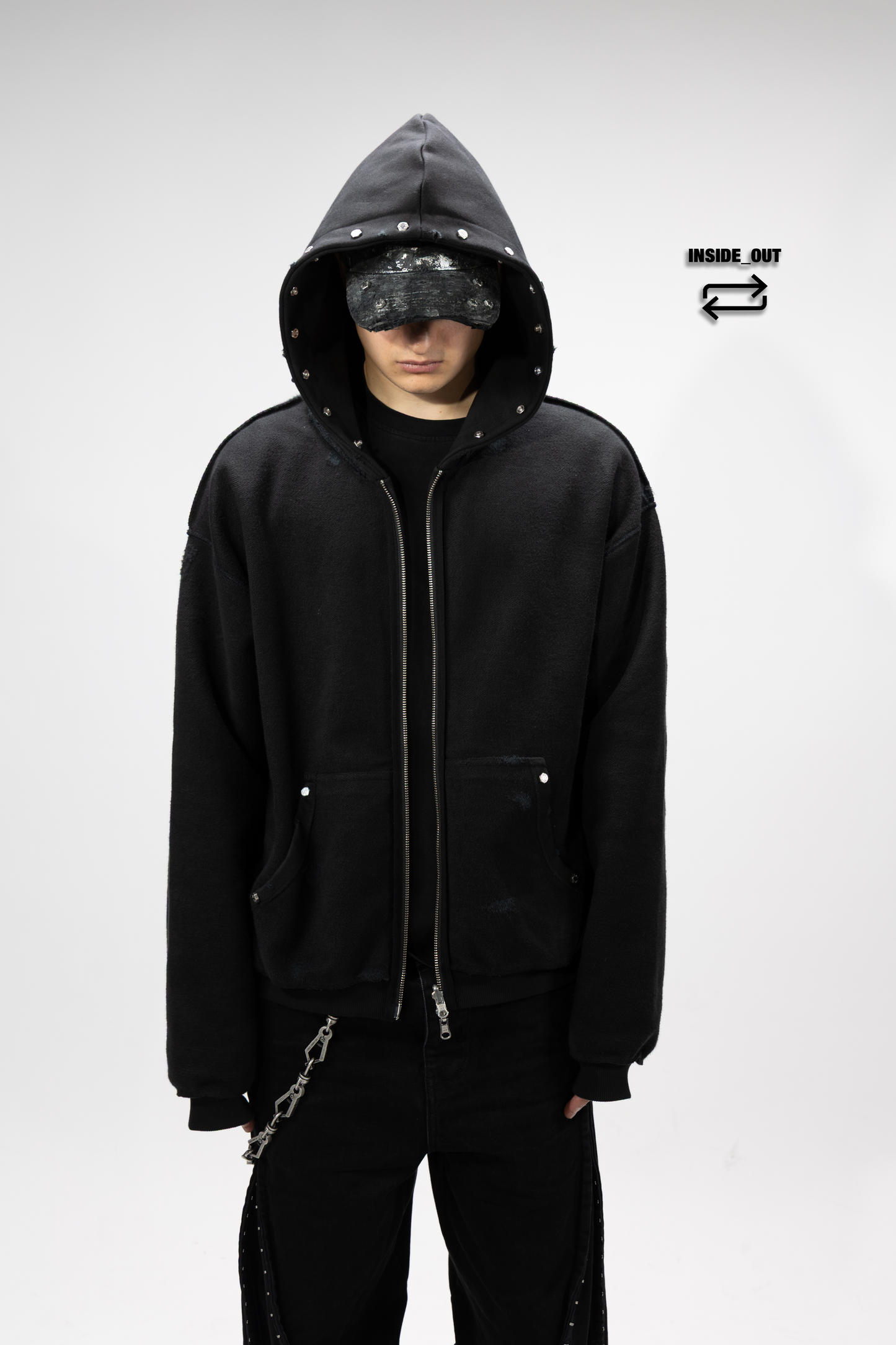 SCREWED UP ZIPHOODIE [REVERSIBLE]