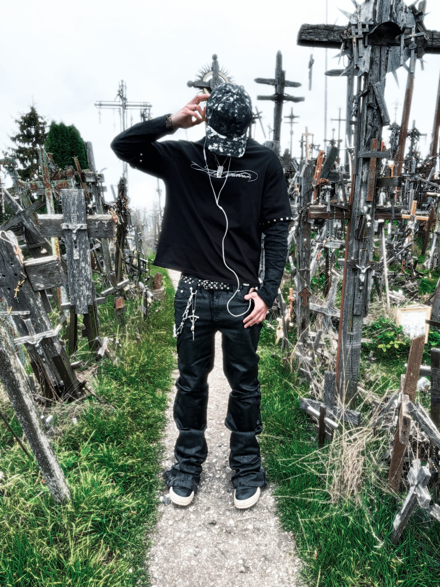 STUDDED DOUBLE_LAYERED LONGSLEEVE