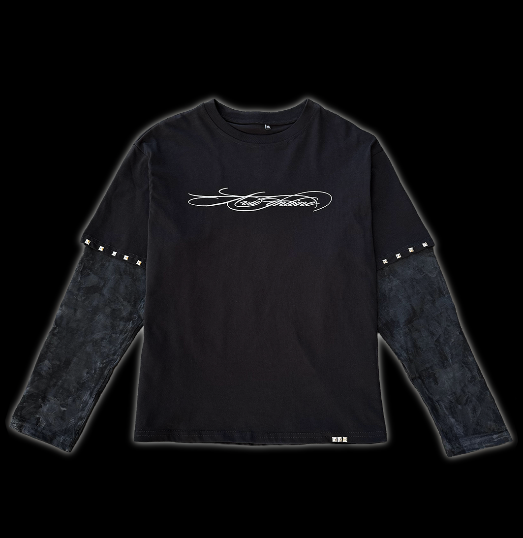 STUDDED DOUBLE_LAYERED LONGSLEEVE